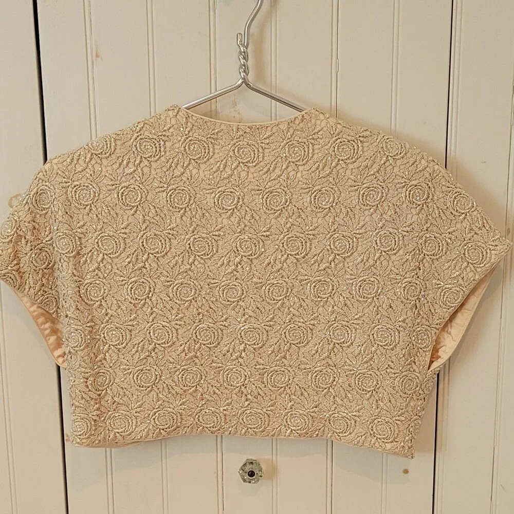 Vintage Lace & Sequin Shrug - Picture 4 of 5